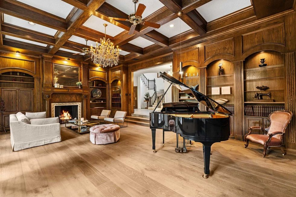 The formal living room of 23227 Brownwood Lane