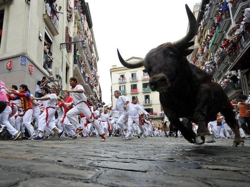 The Great Bull Run running with the bulls