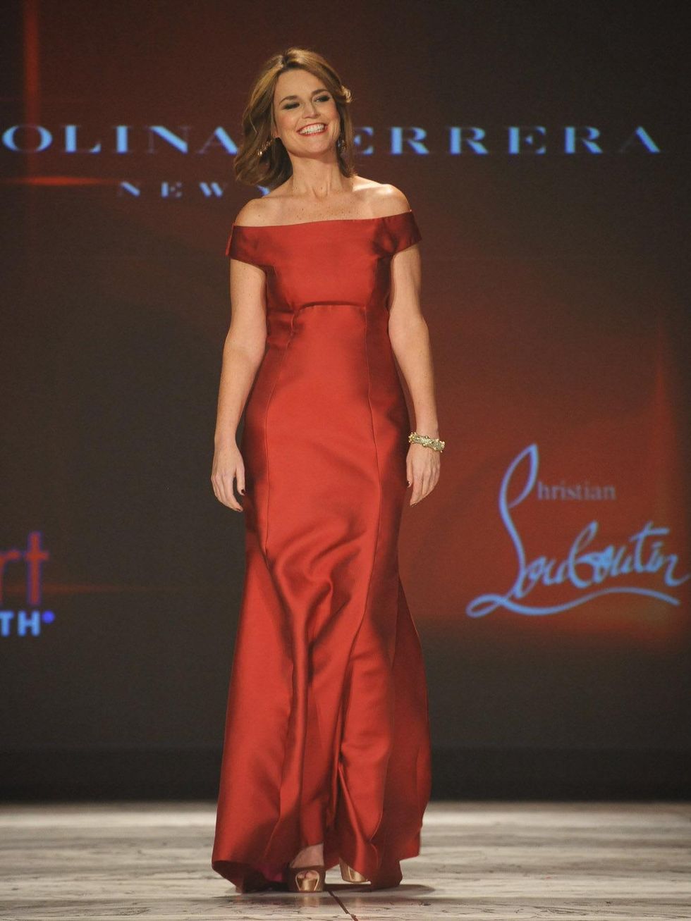The Heart Truth 2013 Fashion Show, Savannah Guthrie wearing Carolina Herrera