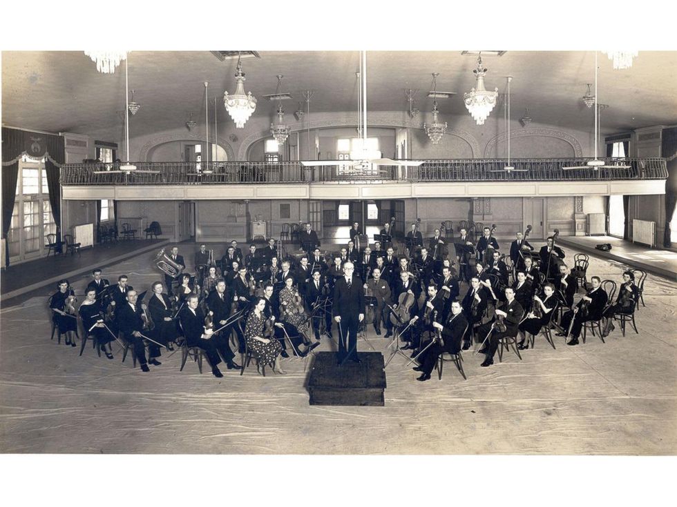 The Houston Symphony Orchestra in the early 1930s with conductor Frank St. Leger