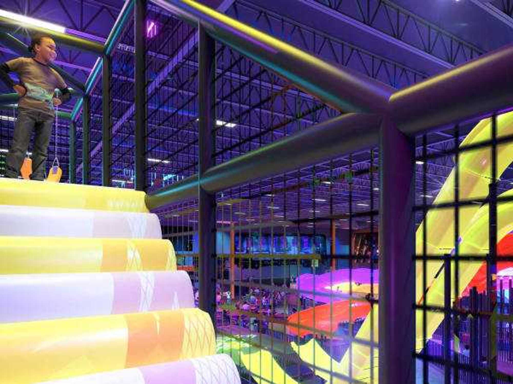 The indoor park at Slick City The Woodlands