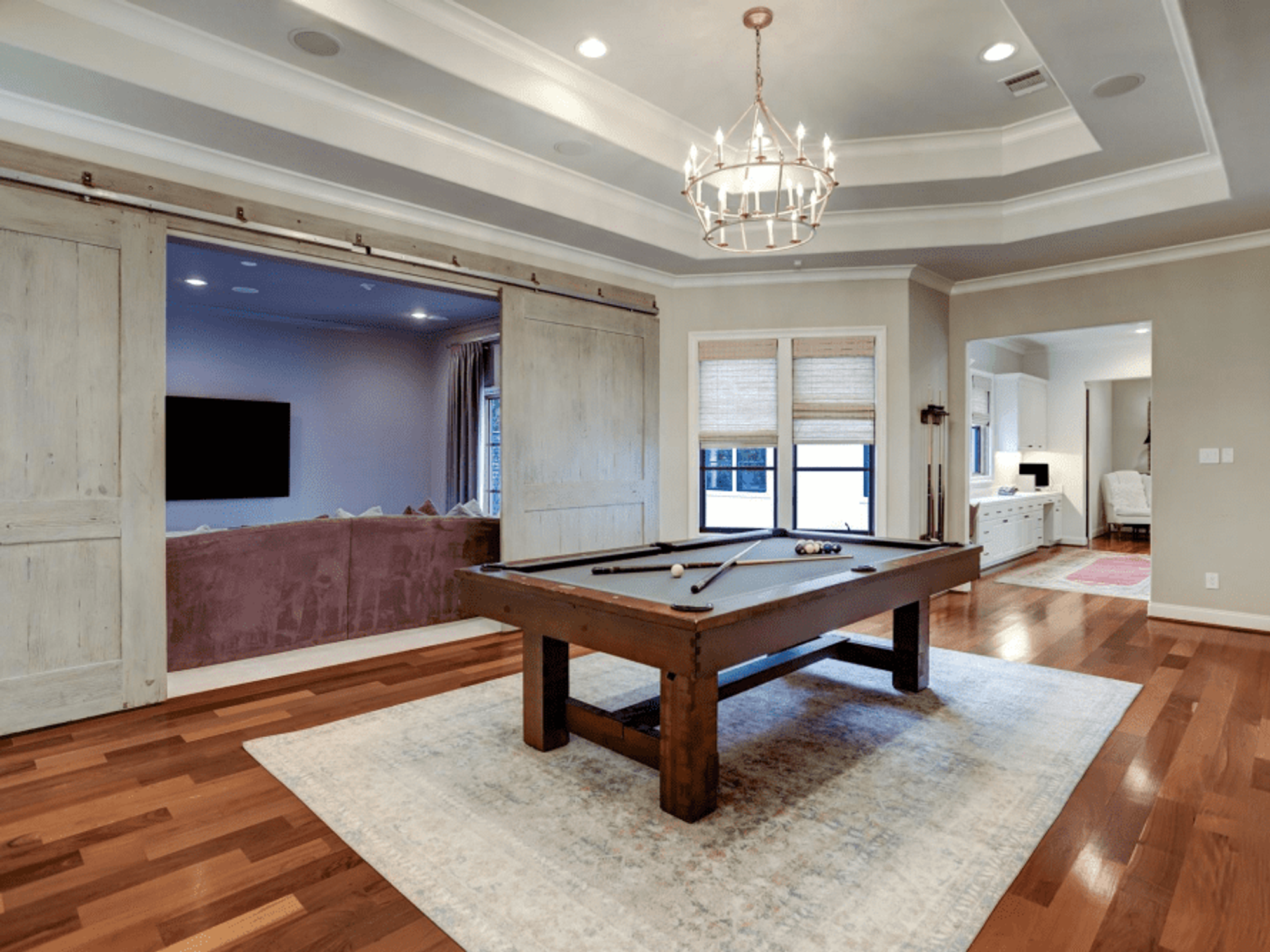 The large game room.