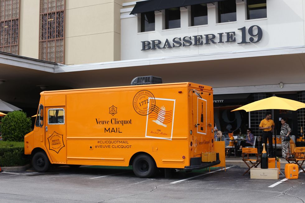 The mail truck at Veuve Clicquot at Brasserie 19