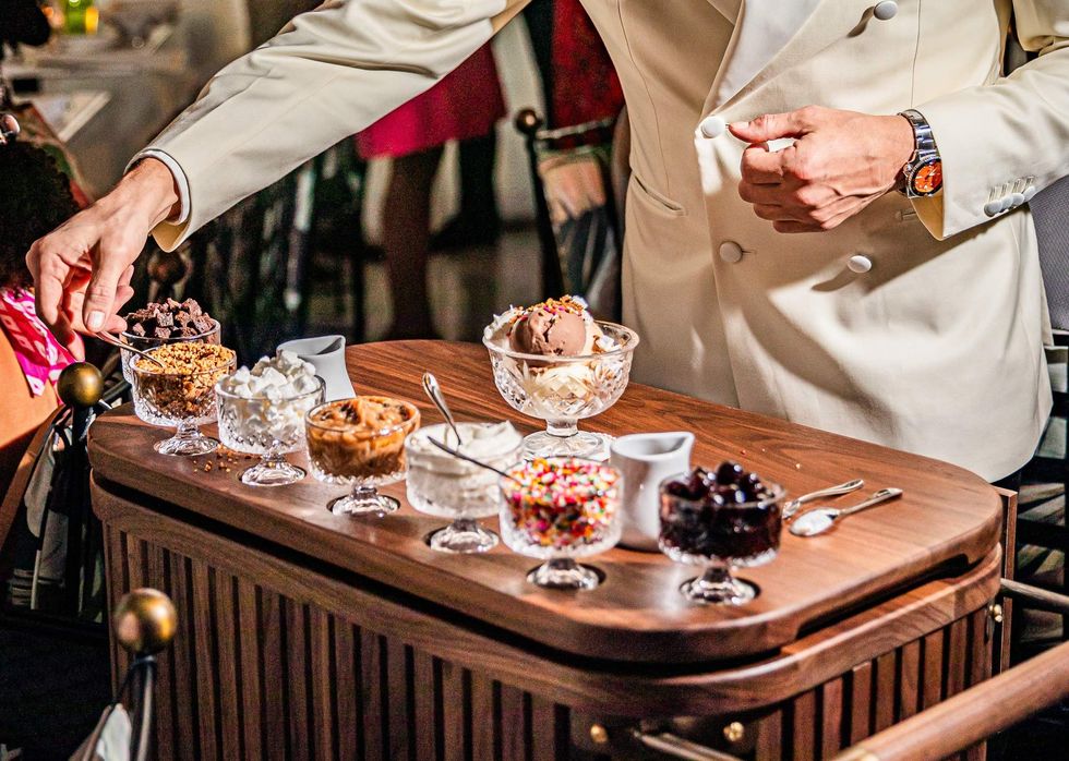 The Marigold Club's sundae cart