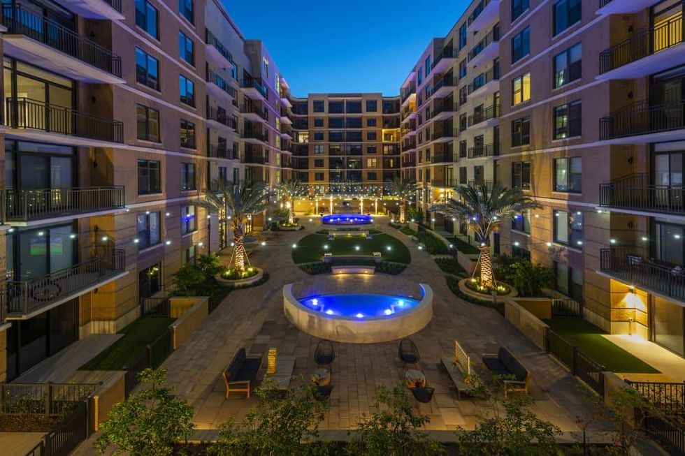 The McAdams Memorial City courtyard