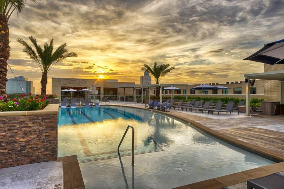 The McAdams Memorial City rooftop infinity pool