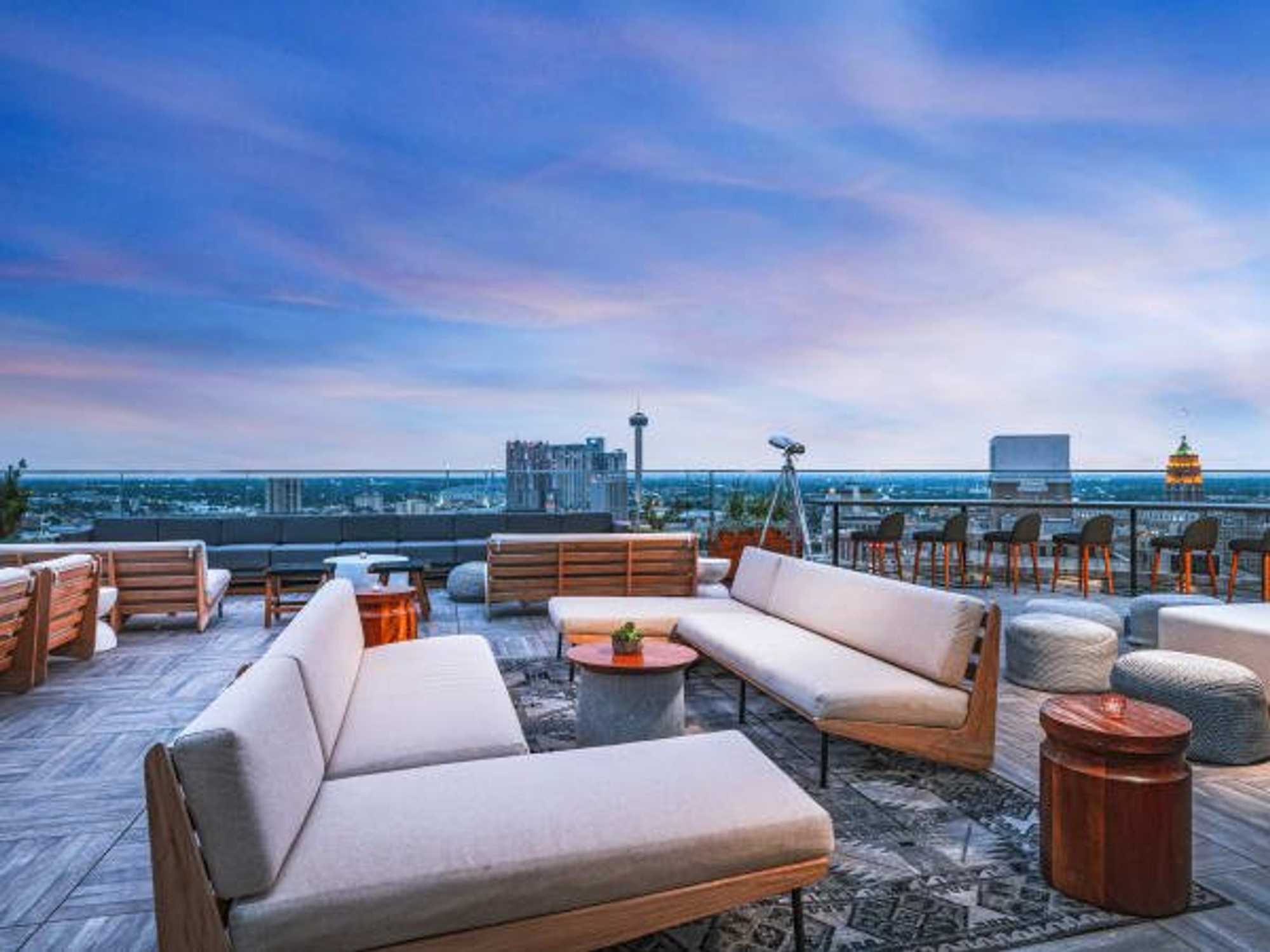 The Moon's Daughters, rooftop bar, Thompson Riverwalk San Antonio hotel