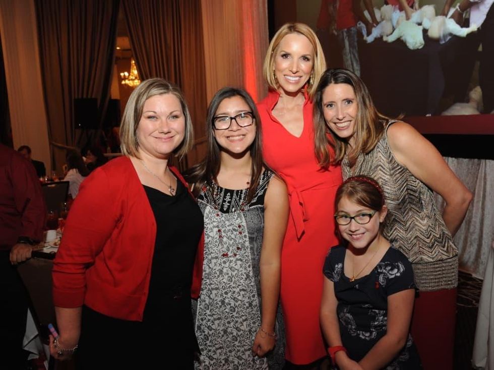 The Nieto family, Ilona Carson, Tiffany Travis at Go Red for Women luncheon