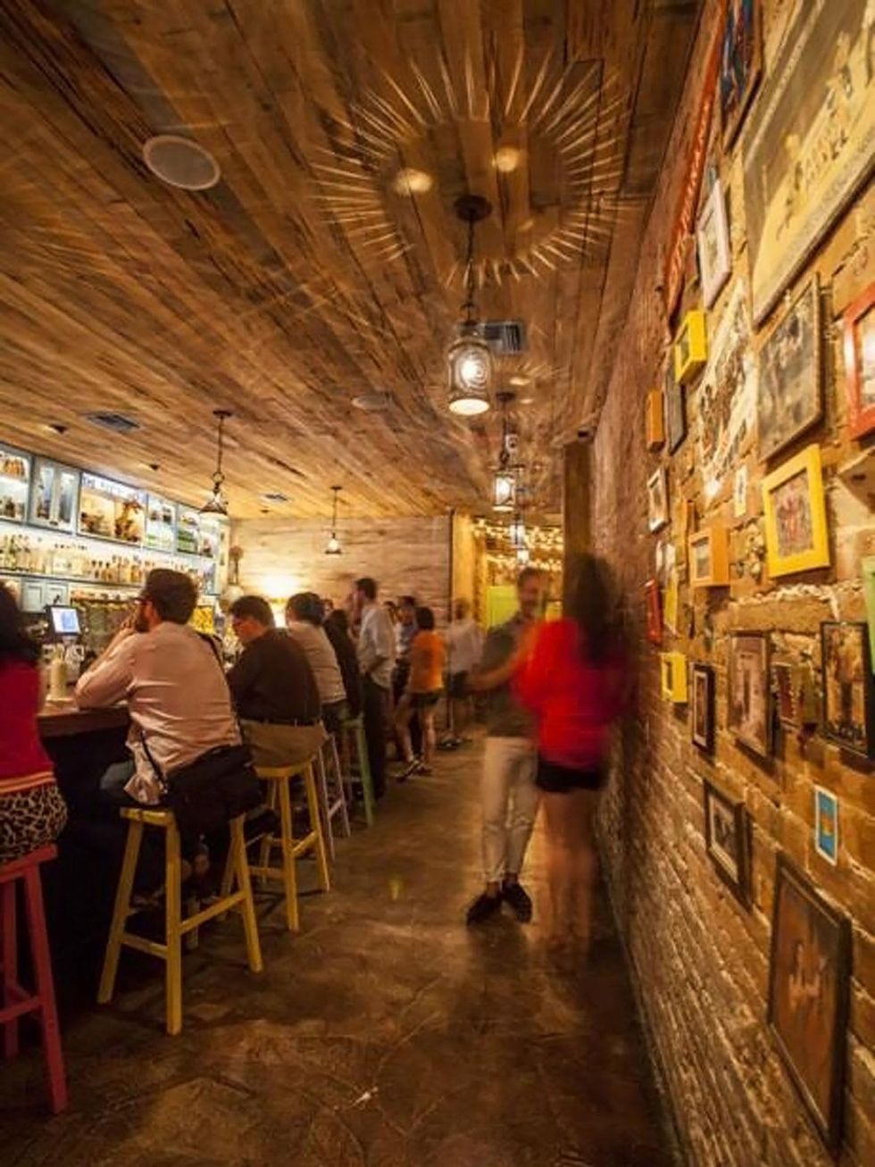 The Pastry War bar Houston interior with crowd