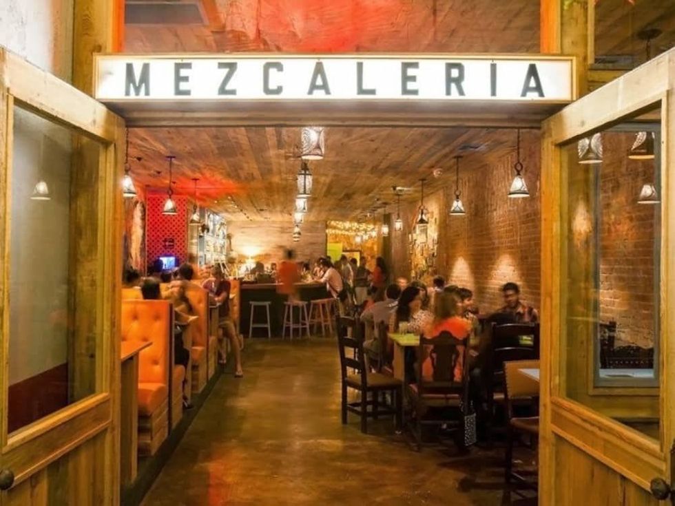 The Pastry War entrance with people inside