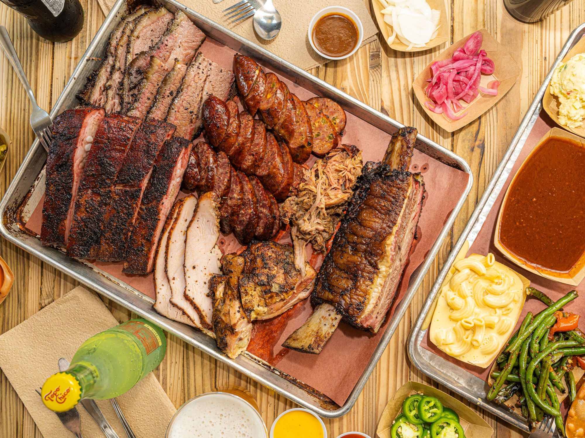 The Pit Room barbecue spread