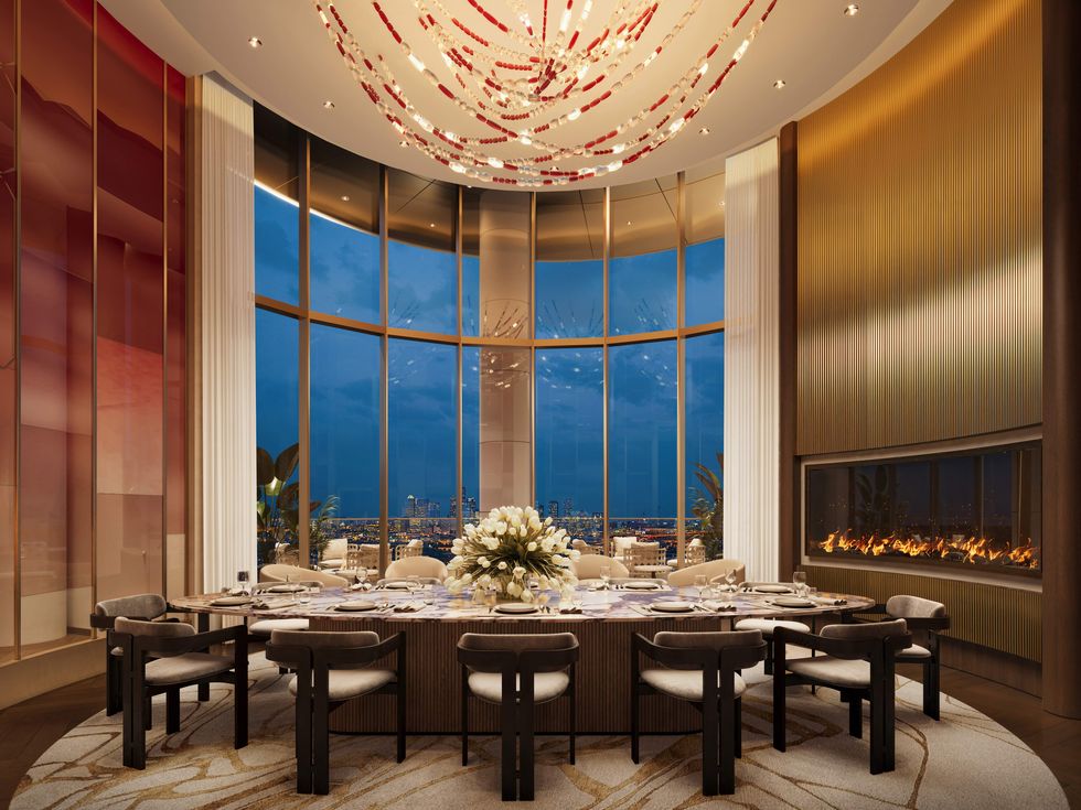 The Private Dining Rom at the St. Regis Residences, Houston