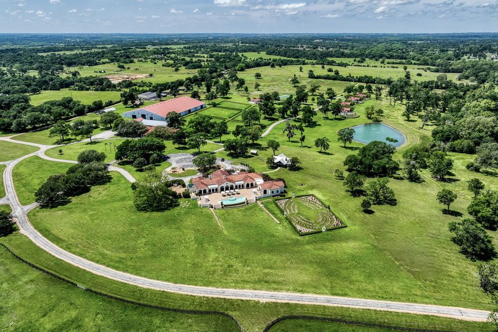The ranch is situated on 313 acres of land.