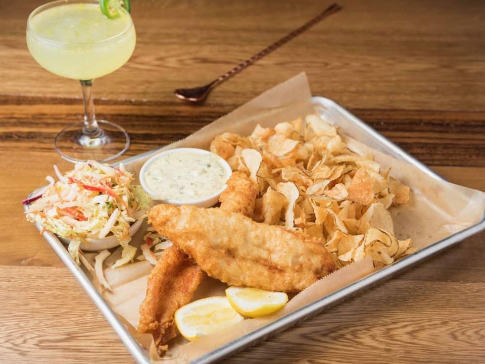 The Roastery Briargrove fish and chips