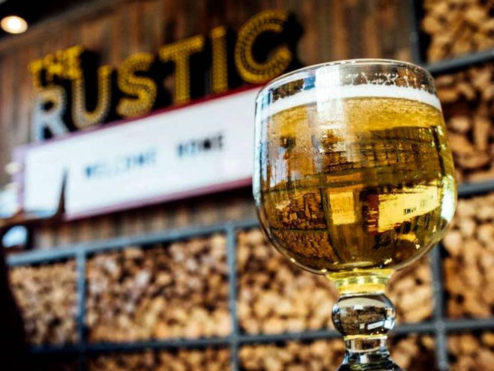 The Rustic beer glass sign