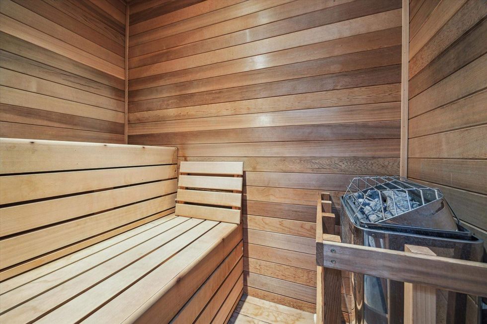 The sauna at 1529 Indiana Street