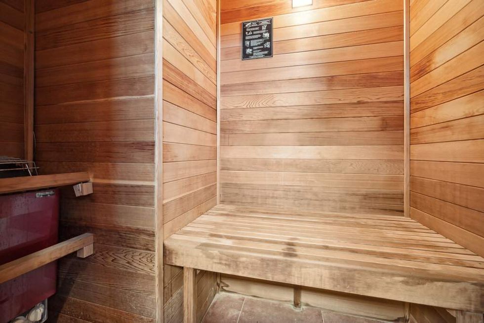 The sauna at 3207 Sackett St.