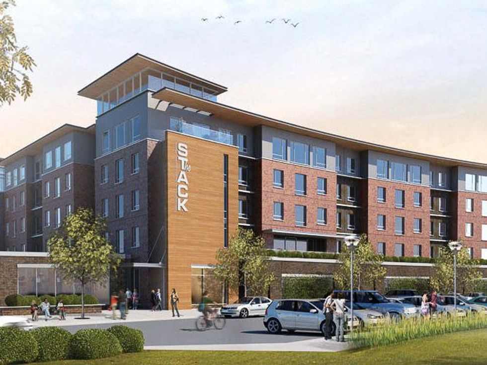 The Stack apartments at A&M College Station exterior day