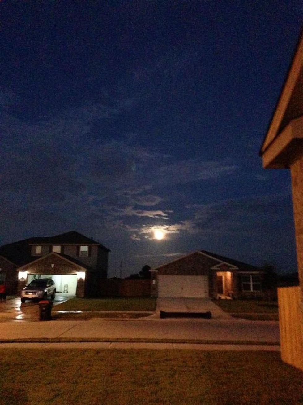 The Super Moon is officially out. Perseid meteor shower later tonight. August 2014