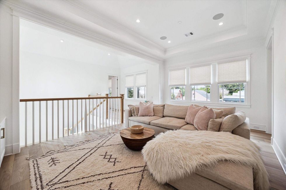 The upstairs game room of 1039 Harvard Street