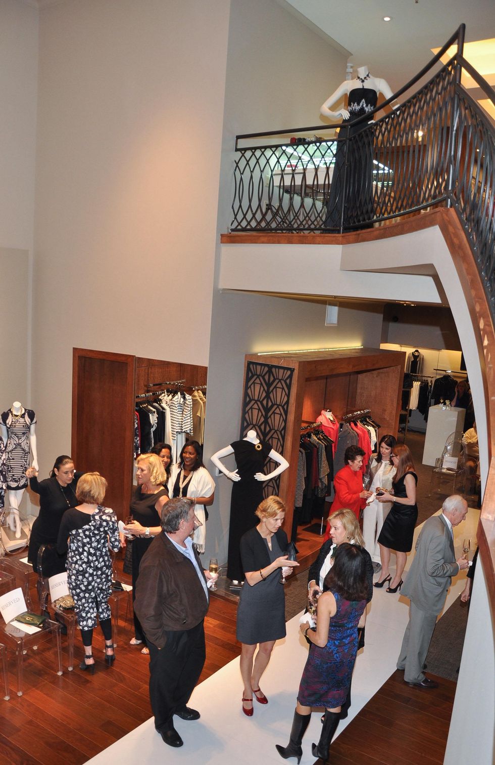 The venue at the Pamella Roland runway show at Elizabeth Anthony November 2014