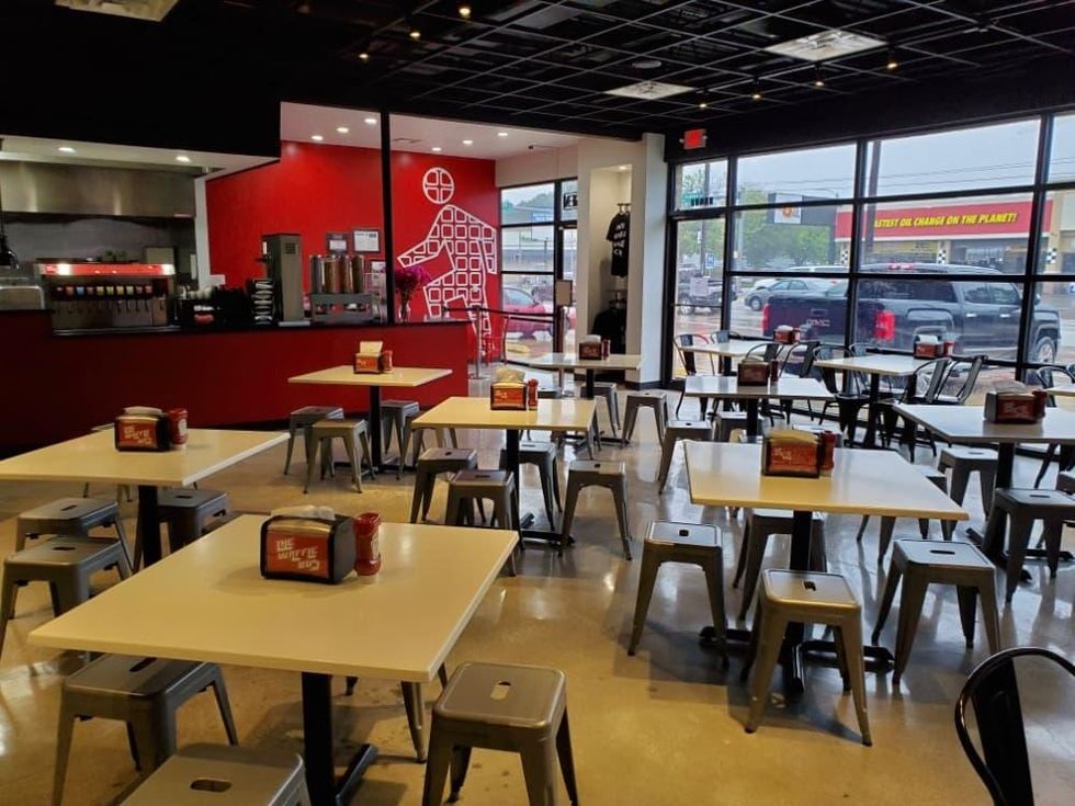 The Waffle Bus Heights interior