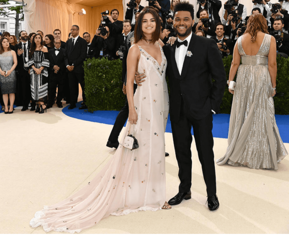 The Weeknd Selena Gomez at Met Costume Institute Gala