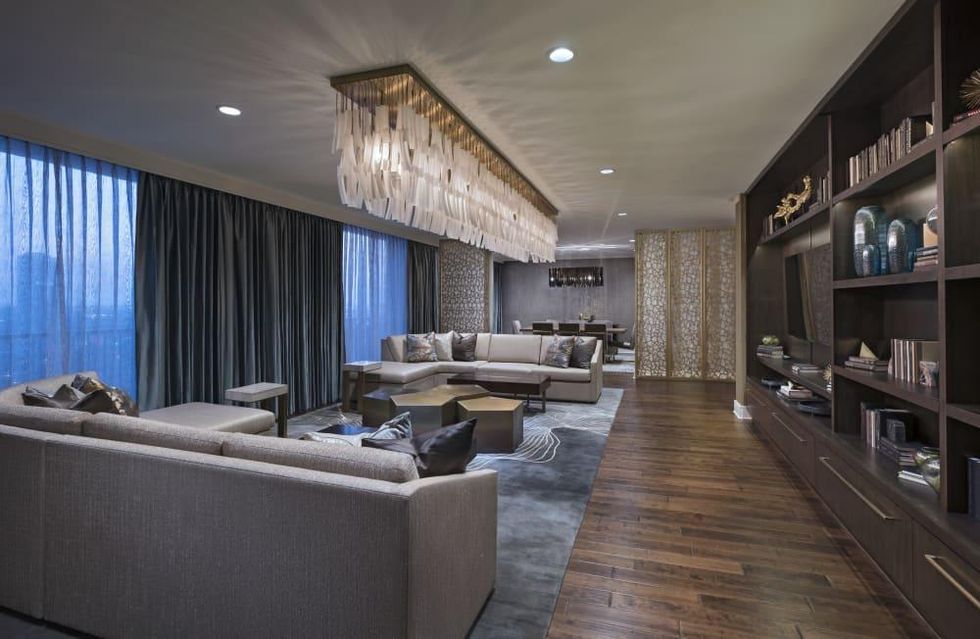 The Westin Galleria Houston Pinnacle suite living room