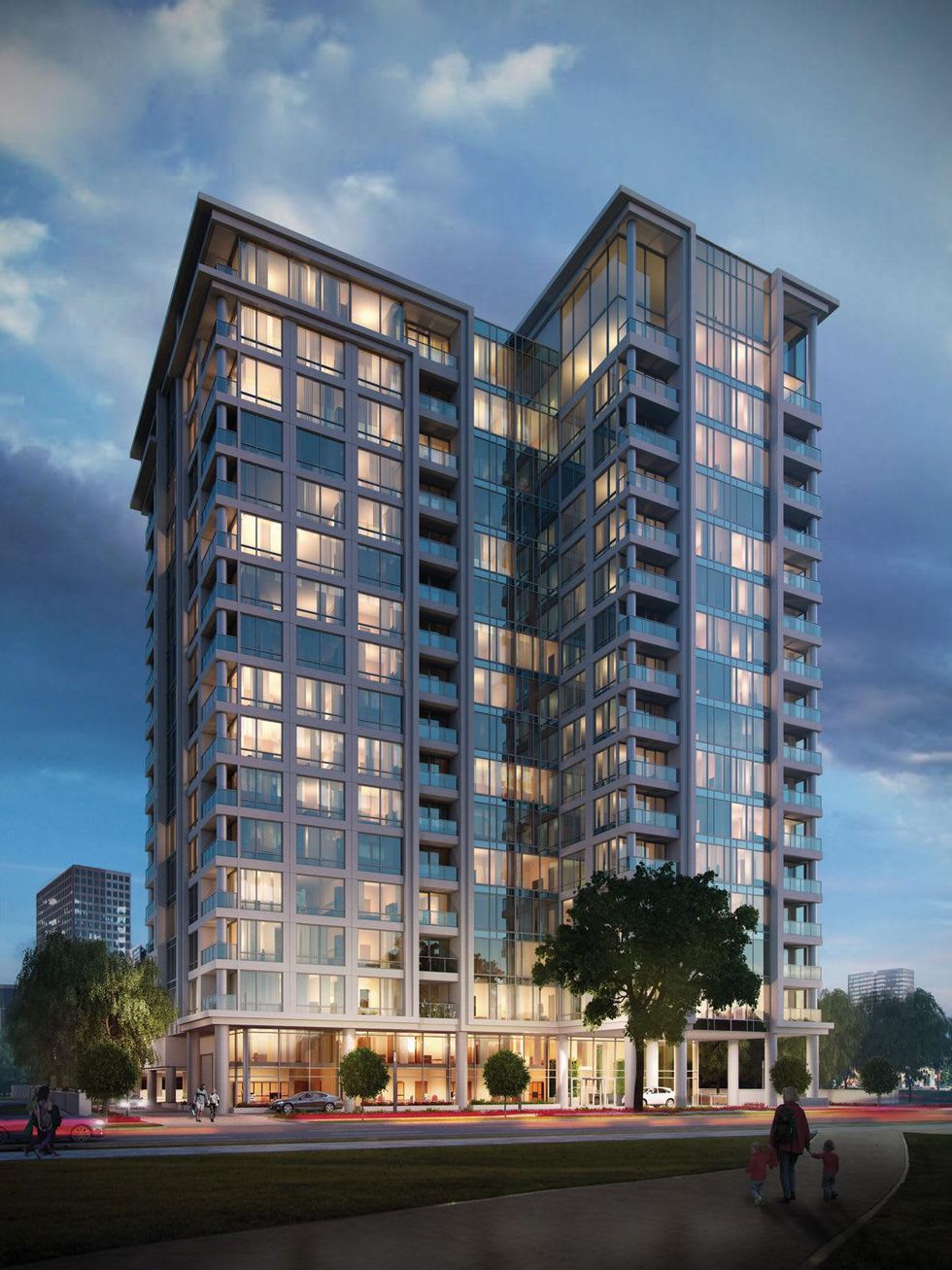 The Wilshire at River Oaks District renderings April 2015 exterior night