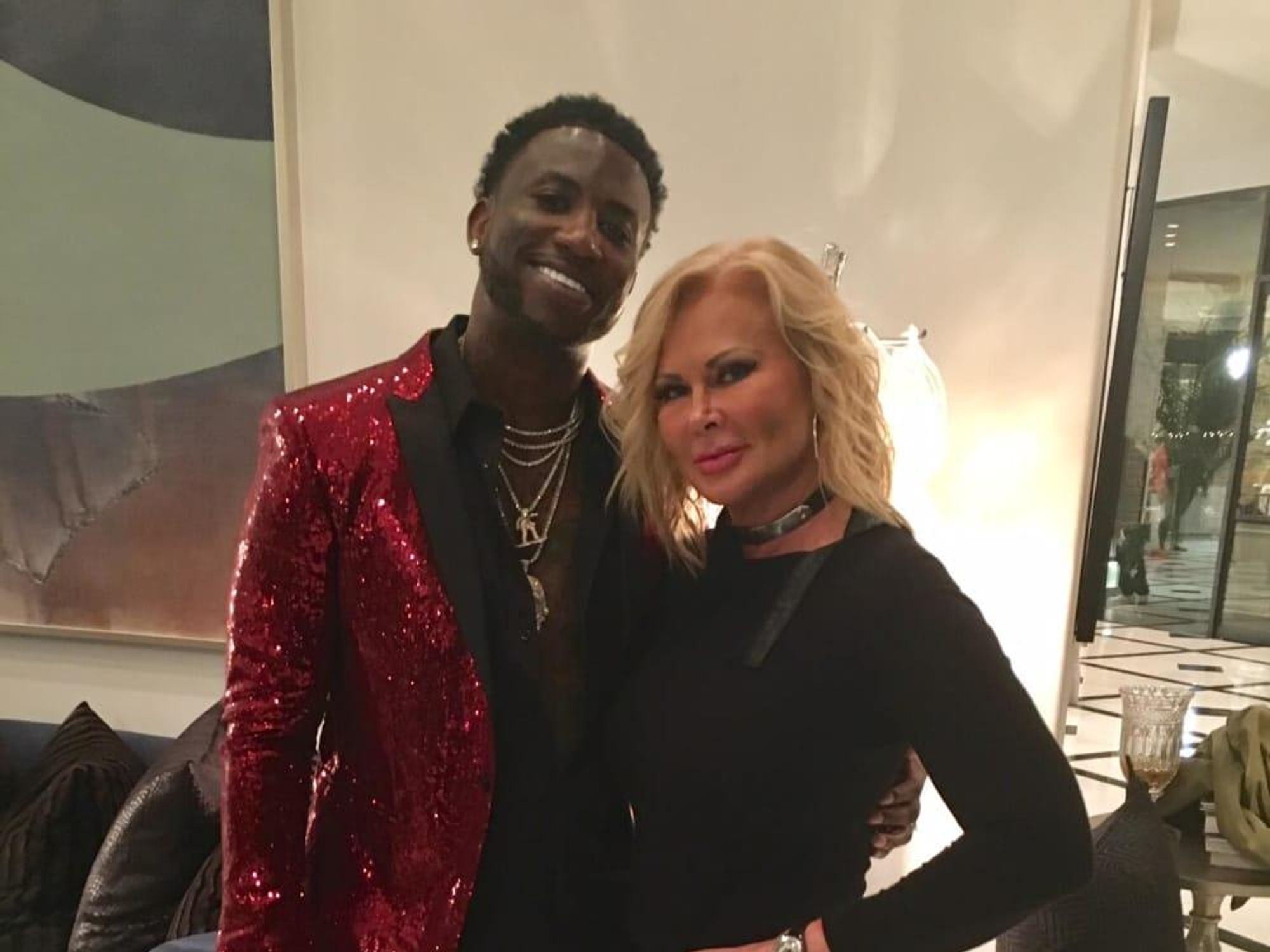 Theresa Roemer, Gucci Mane at rap video shoot
