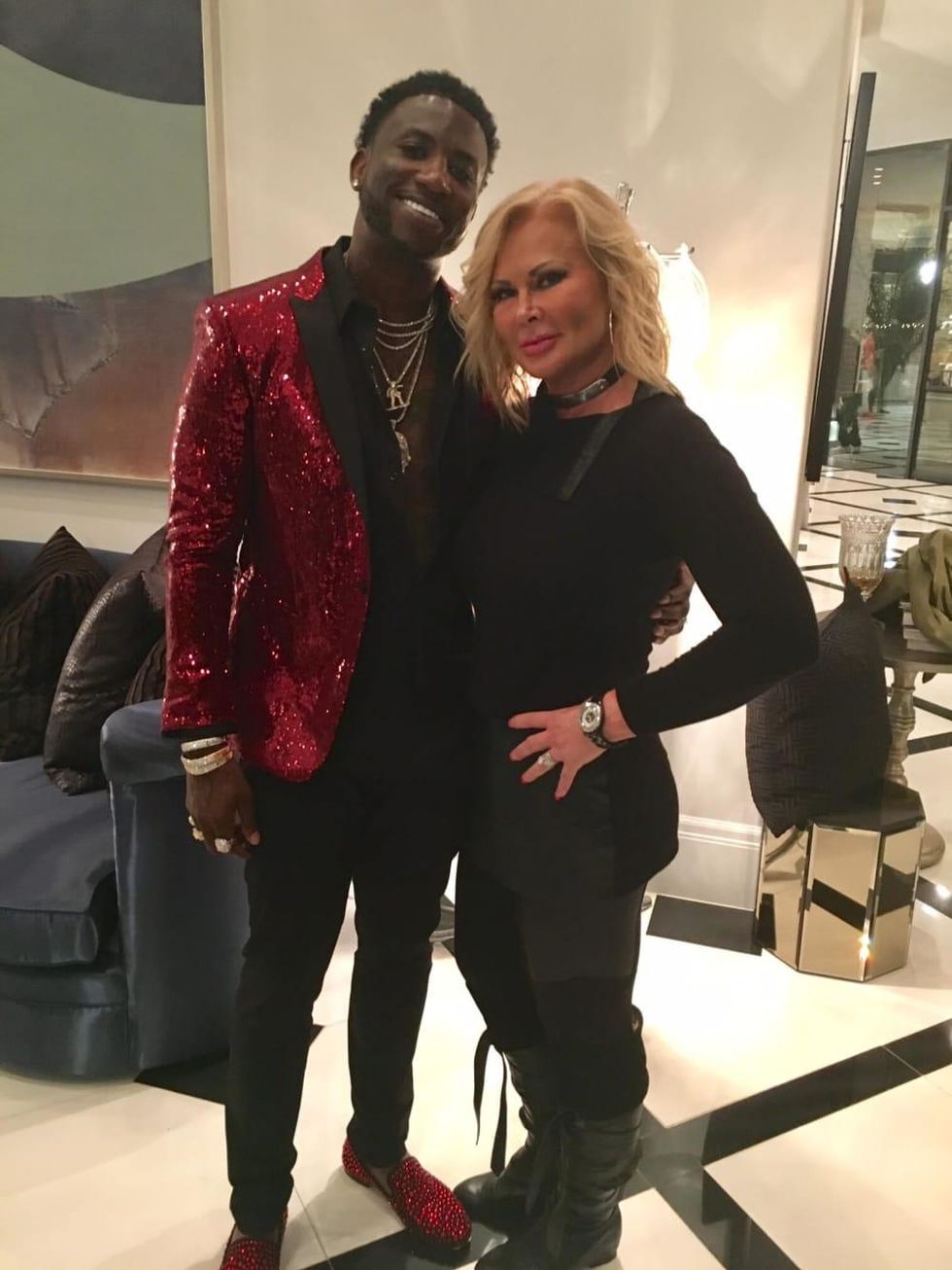 Theresa Roemer, Gucci Mane at rap video shoot