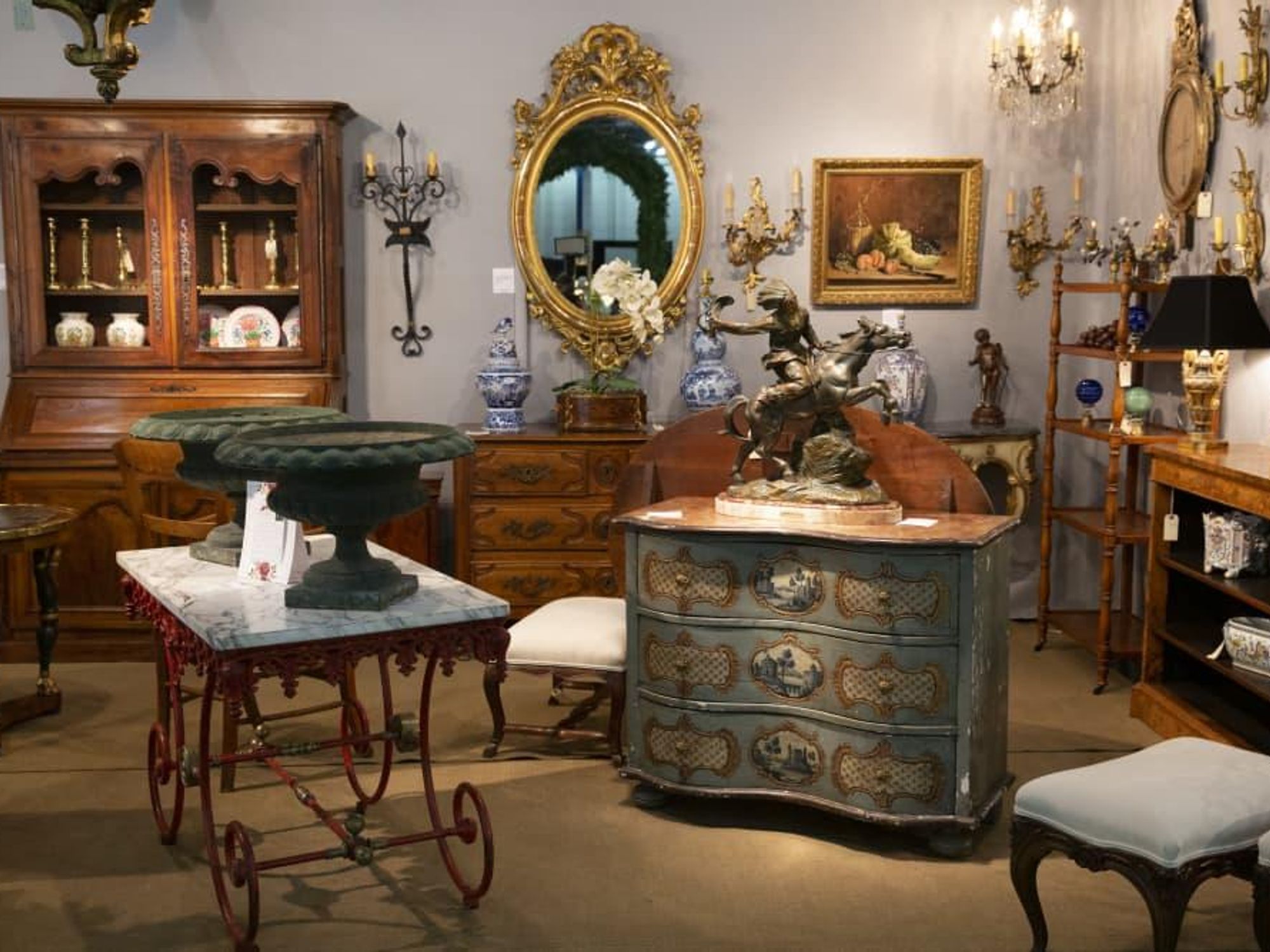 Theta Charity Antiques Show booth Houston