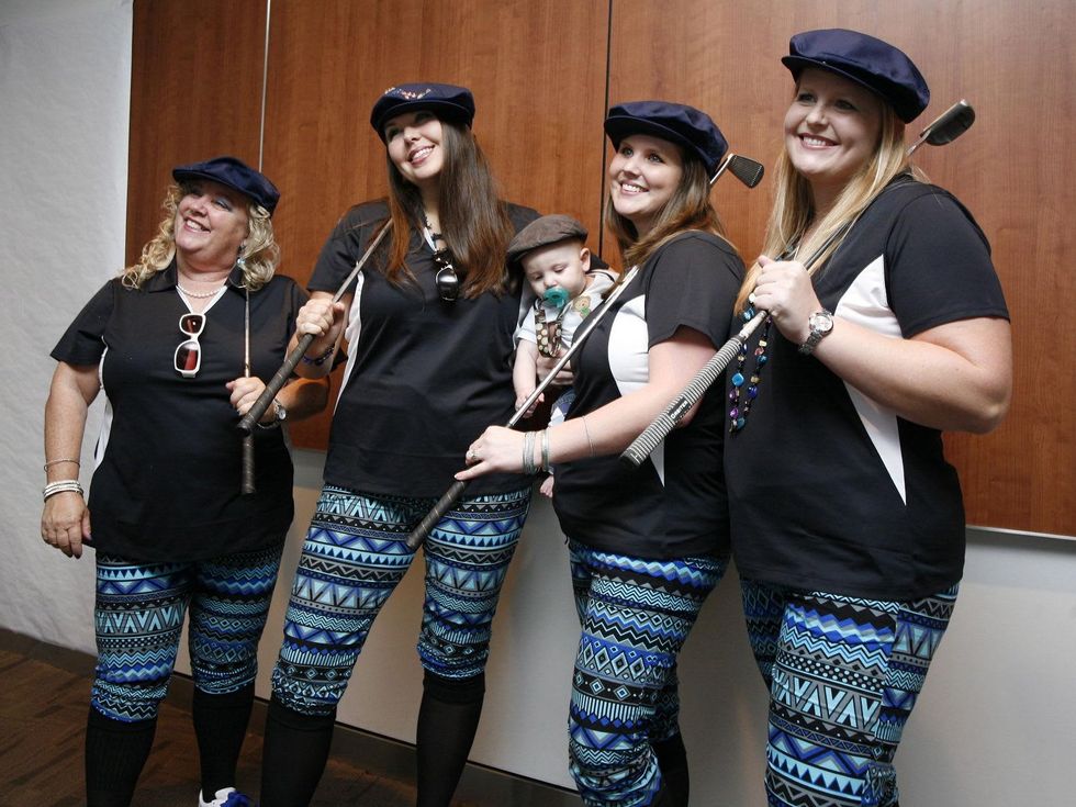Third place winners at the Bad Pants Open kick-off party at Texas Children's Hospital