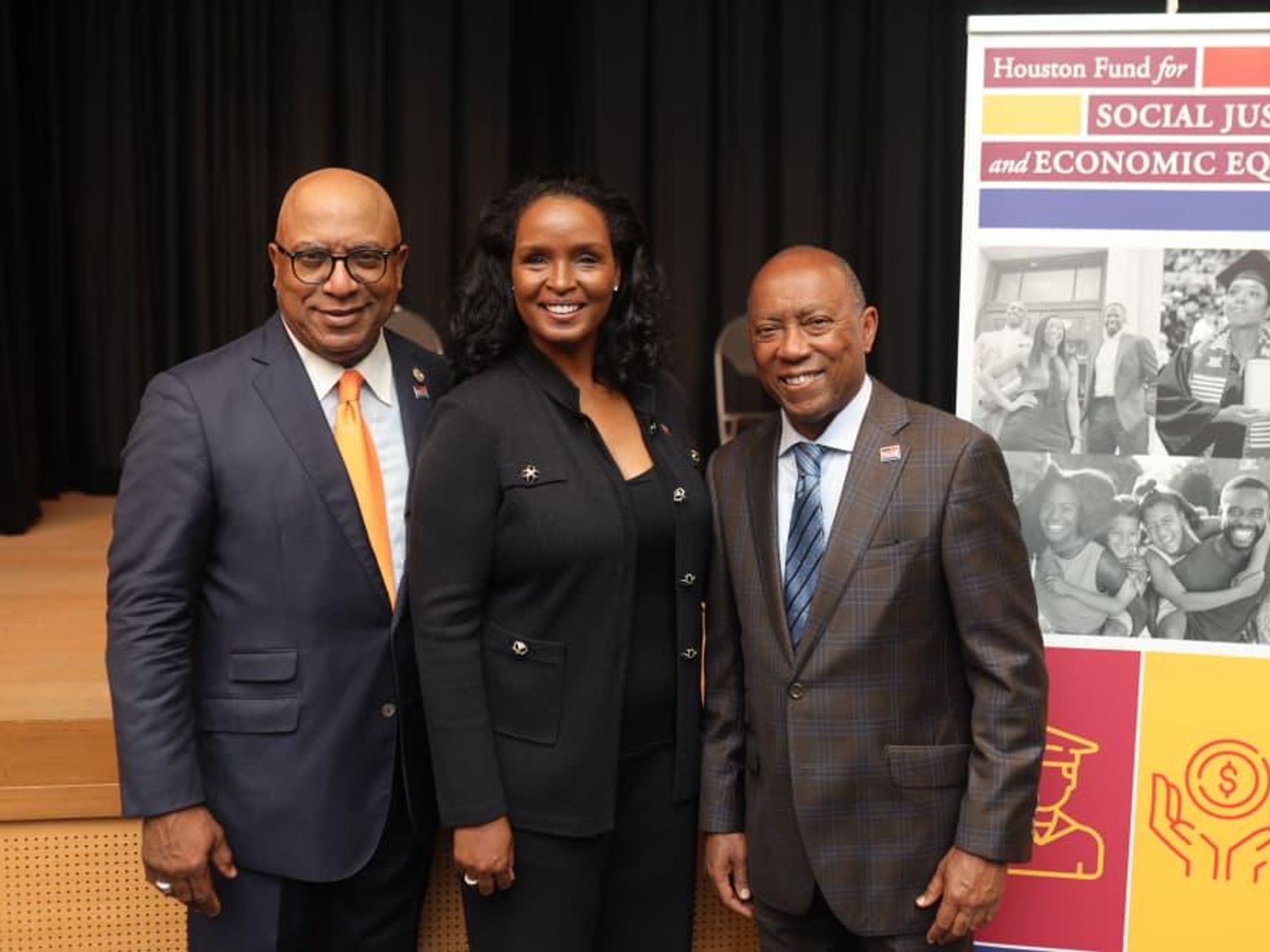 Thomas Jones, Winell Herron, Mayor Sylvester Turner