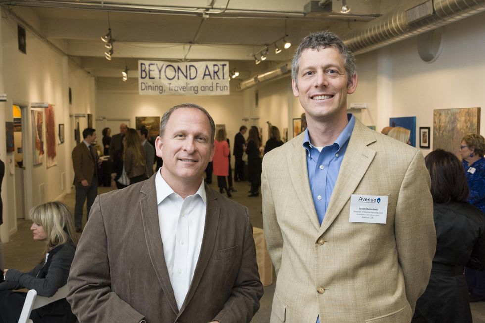 Thomas Stroh, left, and Jason Holoubek at Art on the Avenue November 2013