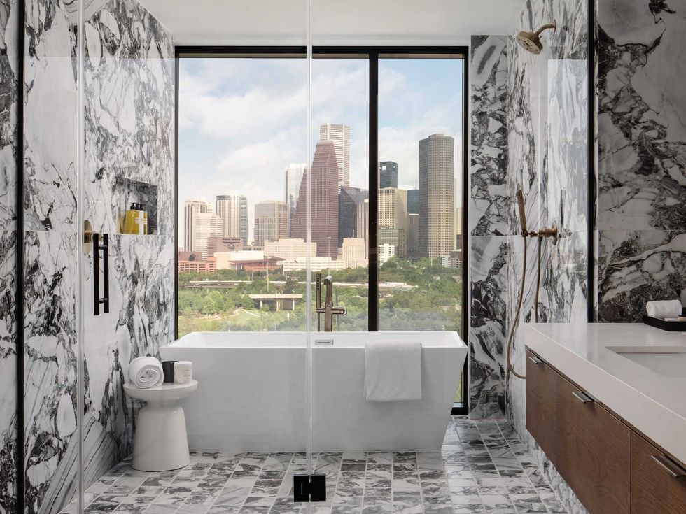 Thompson Hotel Houston skyline suite view