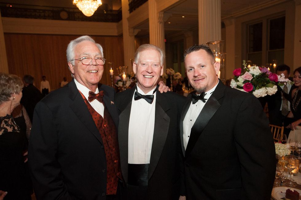 Thorndike Howe, from left, Jim White and David Danielson at The Women's Home Gala November 2014