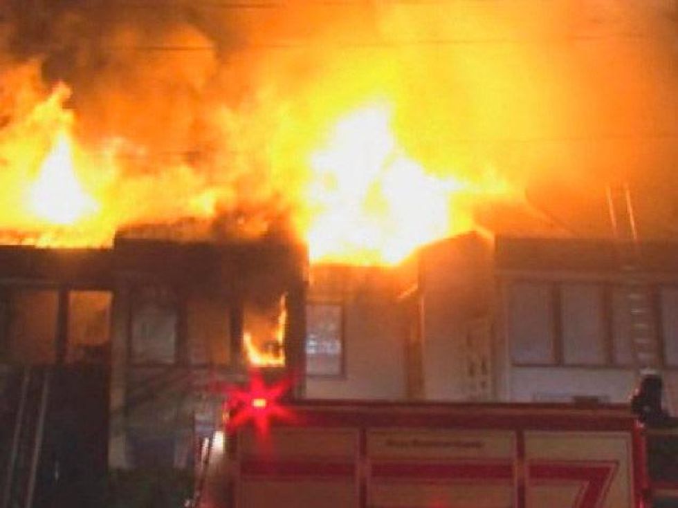 three-alarm fire, Galleria area, January 2013