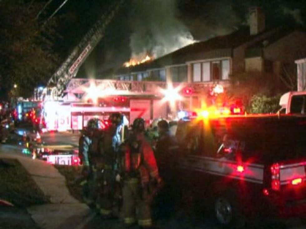 three-alarm fire, Galleria area, January 2013