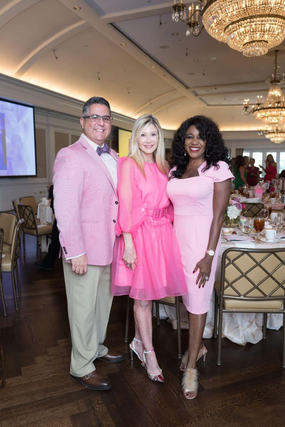 Tickled Pink Luncheon 2021 Roland Maldonado, Patti Murphy, Jacquie Baly