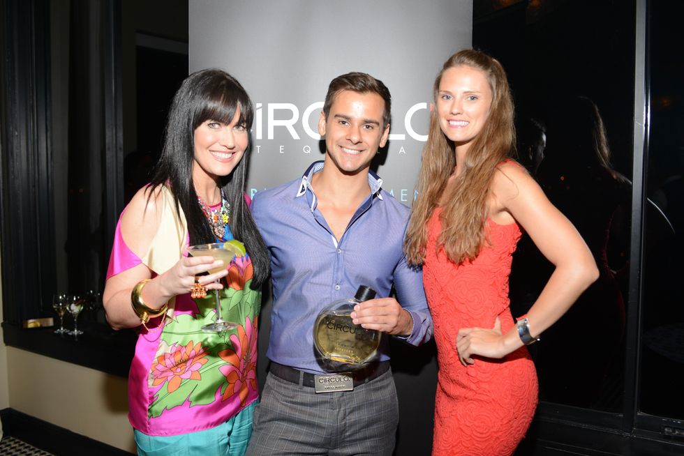 Tiffany Halik, from left, Kayvan Taheri and Brandee Karr at the ZooZa Event at Hotel ZaZa August 2014