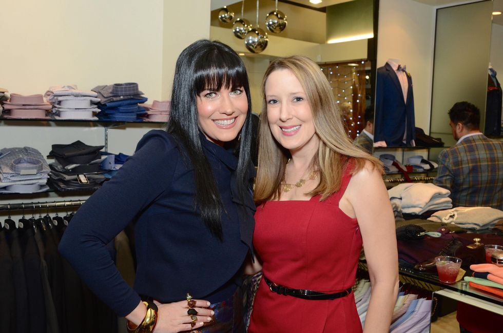 Tiffany Halik, left, and Andrea Sivells at the Festari Holiday Party December 2014