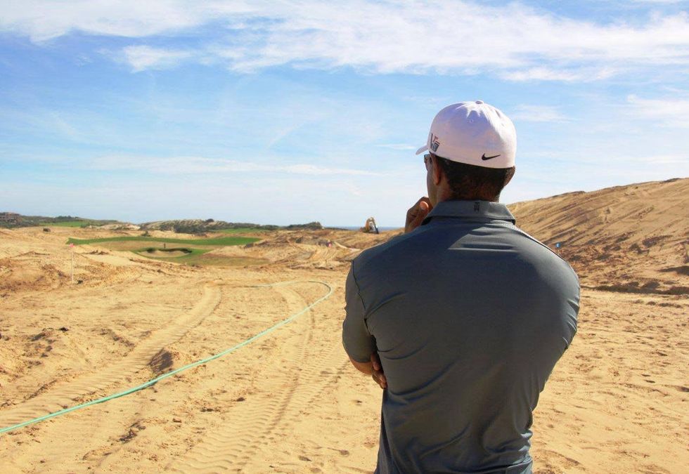Tiger Woods at El Cardonal at Diamante Cabo San Lucas golf course