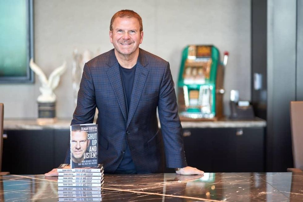 Tilman Fertitta Shut Up and Listen book standing