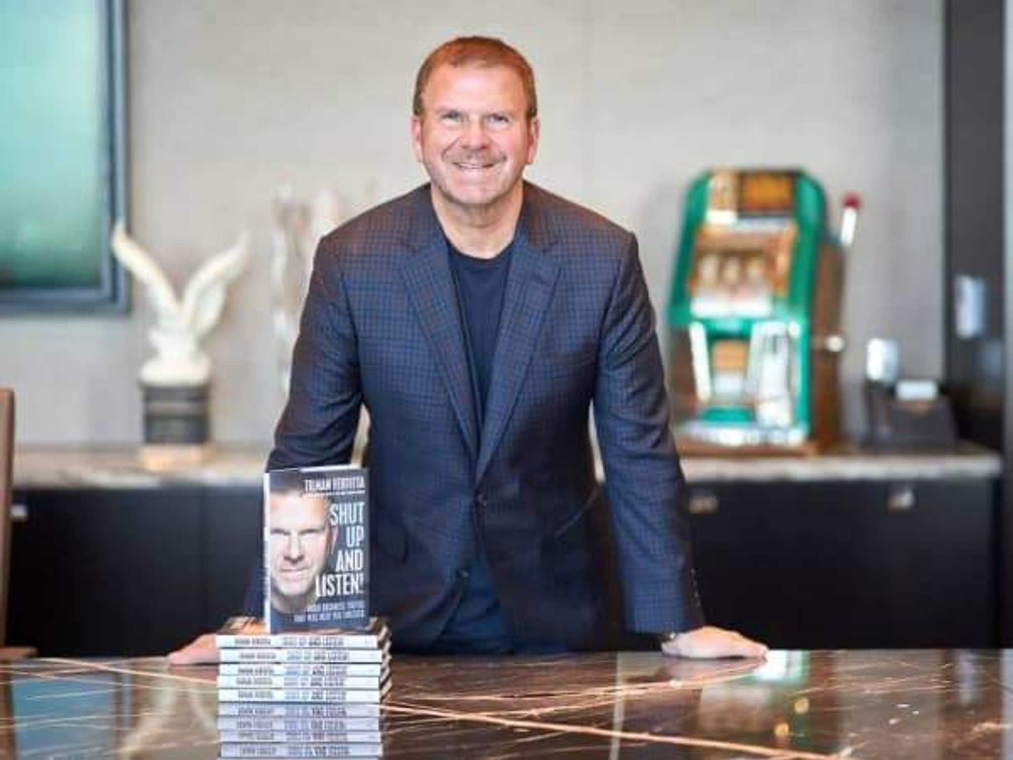 Tilman Fertitta Shut Up and Listen book standing