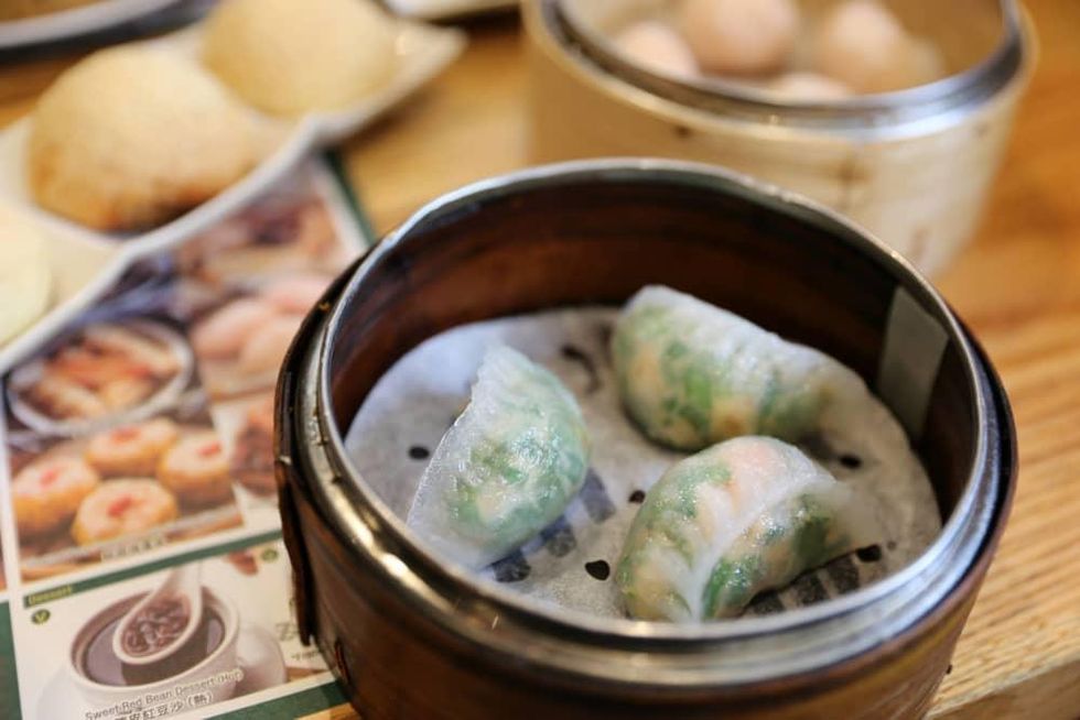 Tim Ho Wan dim sum shrimp and chive dumplings