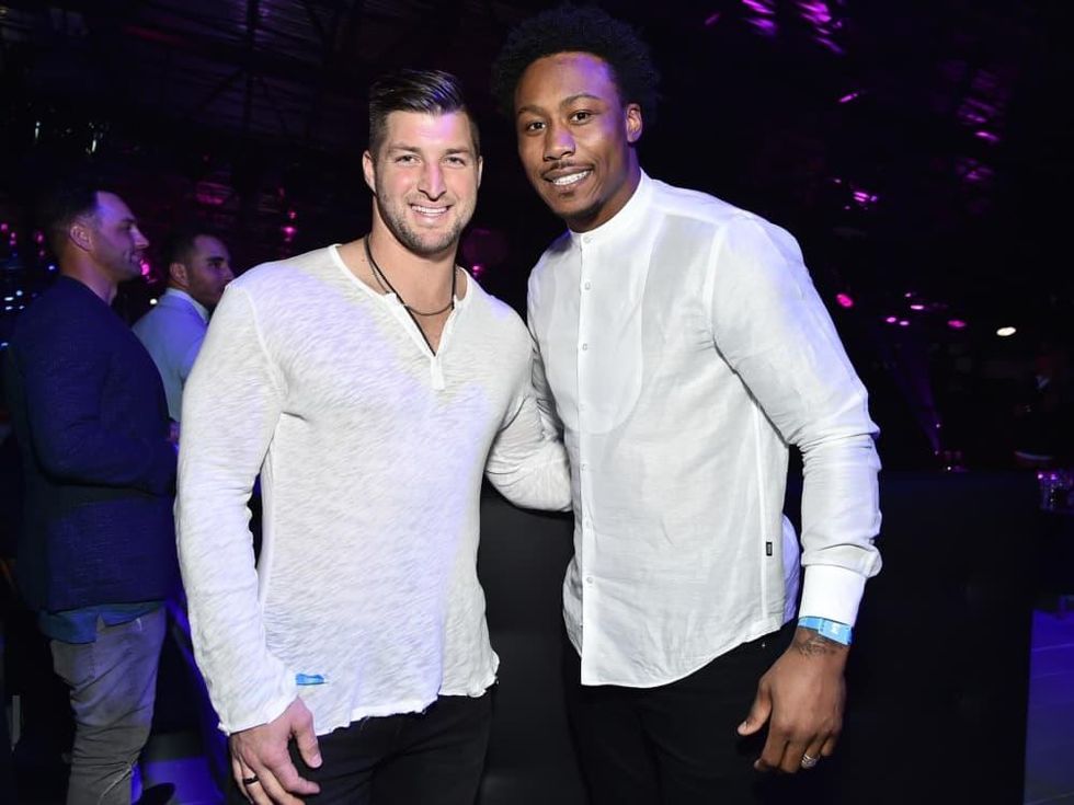 Tim Tebow arriving on the red carpet for the AT&T presents DIRECTV NOW  Super Saturday Night Super Bowl LI party on February 4 at Club Nomadic in  Houston, TX. (Photo by Anthony