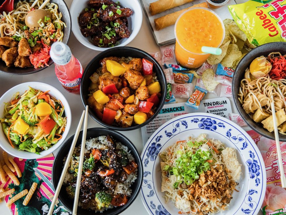 Tin Drum Asian Kitchen food spread