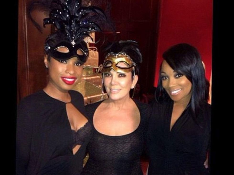 Tina Knowles 60th birthday party in New Orleans January 2014 Kris Jenner middle