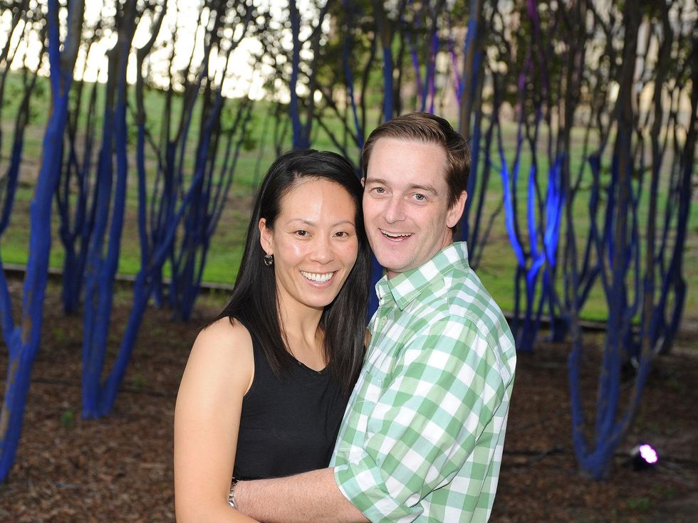 Ting and John Bresnahan at HAA's Under The Blue Trees Pop-Up Party October 2013